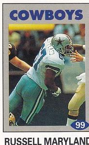 1992 Diamond NFL Superstars Stickers #99 Russell Maryland Front