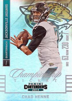 2014 Panini Contenders - Championship Ticket #51 Chad Henne Front