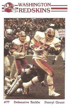 1985 Washington Redskins Police #4 Darryl Grant Front