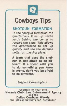 1983 Dallas Cowboys Police #NNO Drew Pearson Back