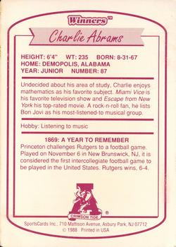 1988 Winners Alabama Crimson Tide #NNO Charlie Abrams Back