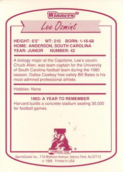 1988 Winners Alabama Crimson Tide #NNO Lee Ozmint Back