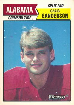 1988 Winners Alabama Crimson Tide #NNO Craig Sanderson Front