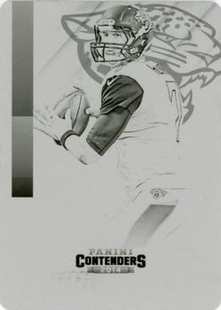 2014 Panini Contenders - Printing Plates Black #51 Chad Henne Front