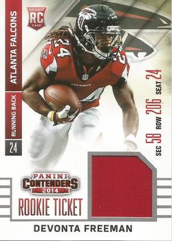 2014 Panini Contenders - Rookie Ticket Swatches #RTS-15 Devonta Freeman Front