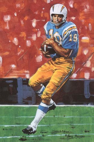 1989 Goal Line Hall of Fame Art Collection  #1 Lance Alworth Front