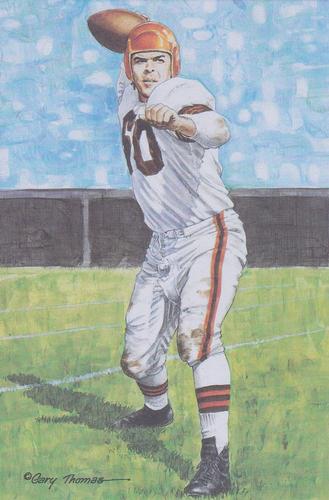 1989 Goal Line Hall of Fame Art Collection  #11 Otto Graham Front