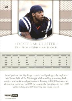 2010 Press Pass PE - Blue #30 Dexter McCluster  Back