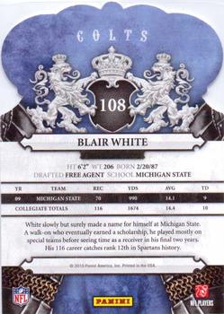 2010 Panini Crown Royale #108 Blair White Back