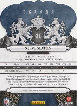 2010 Panini Crown Royale #41 Steve Slaton Back