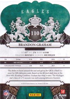 2010 Panini Crown Royale #110 Brandon Graham Back