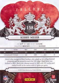 2010 Panini Crown Royale #158 Kerry Meier Back