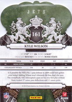 2010 Panini Crown Royale #161 Kyle Wilson Back