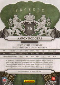 2010 Panini Crown Royale #36 Aaron Rodgers Back