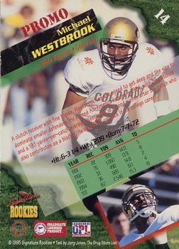 1995 Signature Rookies  - Special Offer Promos #14 Michael Westbrook Back