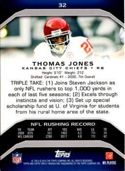2010 Topps Triple Threads #32 Thomas Jones  Back