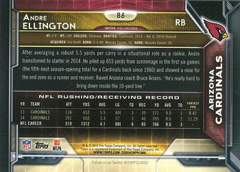 2015 Topps #86 Andre Ellington Back