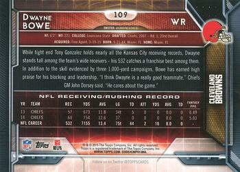 2015 Topps #109 Dwayne Bowe Back