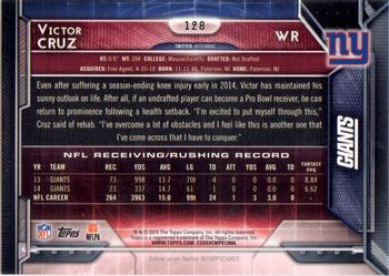 2015 Topps #128 Victor Cruz Back