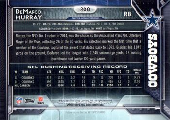 2015 Topps #300 DeMarco Murray Back