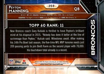 2015 Topps #359 Peyton Manning Back