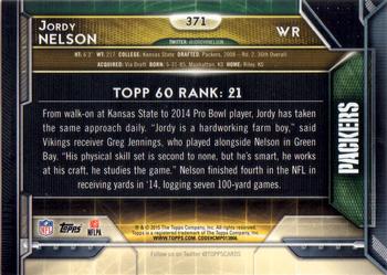 2015 Topps #371 Jordy Nelson Back