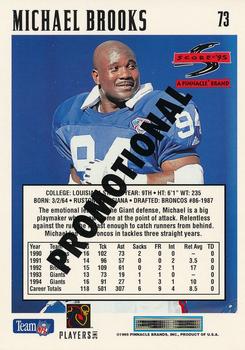 1995 Score - Promotional Backs #73 Michael Brooks Back