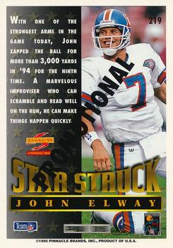 1995 Score - Promotional Backs #219 John Elway Back