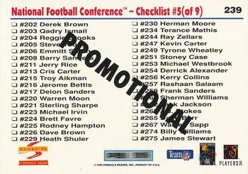 1995 Score - Promotional Backs #239 Steve Young Back