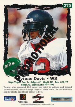 1995 Score - Promotional Backs #270 Tyrone Davis Back