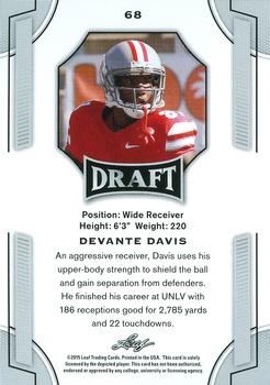 2015 Leaf Draft #68 Devante Davis Back