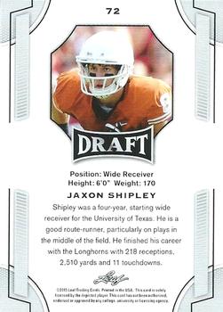 2015 Leaf Draft - Gold #72 Jaxon Shipley Back