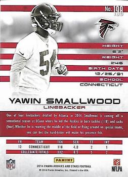2014 Panini Rookies & Stars Longevity #198 Yawin Smallwood Back