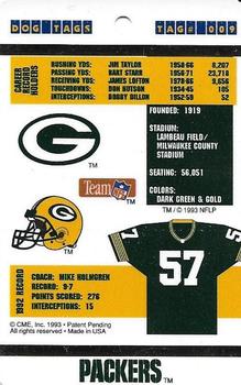 1993 Chris Martin Enterprises Dog Tags Plus #9 Green Bay Packers Back