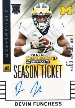 2015 Panini Contenders Draft Picks #115a Devin Funchess Front