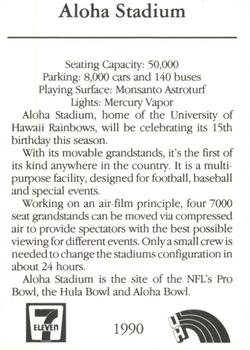 1990 Hawaii Rainbow Warriors #NNO Aloha Stadium Back