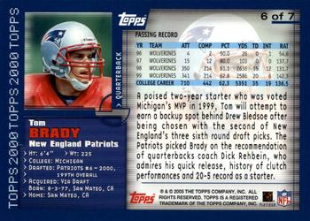 2005 Topps - Throwback Promos #6 Tom Brady Back