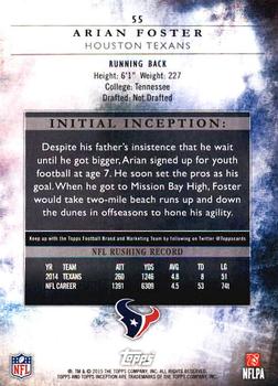2015 Topps Inception #55 Arian Foster Back