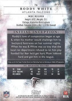 2015 Topps Inception #76 Roddy White Back
