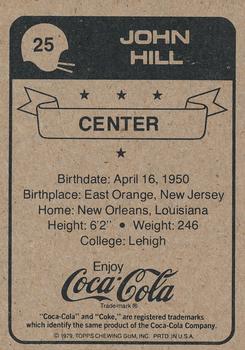 1979 Coca-Cola New Orleans Saints #25 John Hill Back