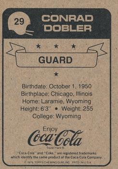 1979 Coca-Cola New Orleans Saints #29 Conrad Dobler Back