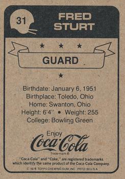 1979 Coca-Cola New Orleans Saints #31 Fred Sturt Back