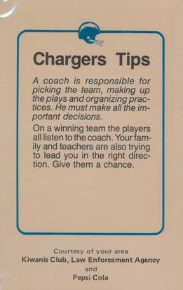 1981 San Diego Chargers Police #NNO Don Coryell Back