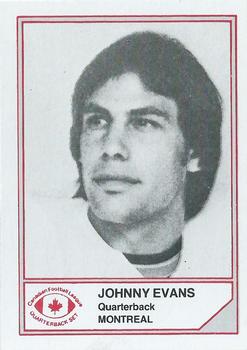1983 JOGO Quarterbacks #NNO Johnny Evans Front