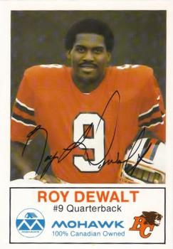 1983 Mohawk B.C. Lions #NNO Roy Dewalt Front