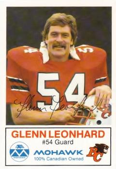 1983 Mohawk B.C. Lions #NNO Glenn Leonhard Front