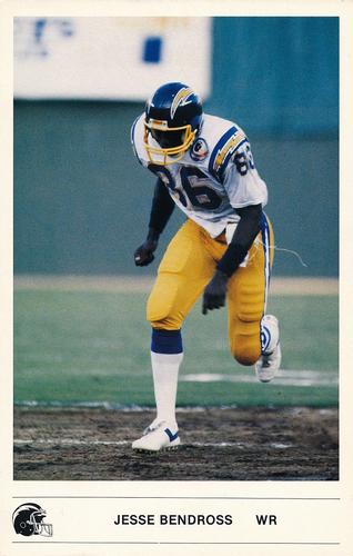 1985 Kodak San Diego Chargers #NNO Jesse Bendross Front