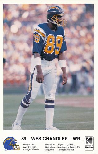 1986 Kodak San Diego Chargers #NNO Wes Chandler Front