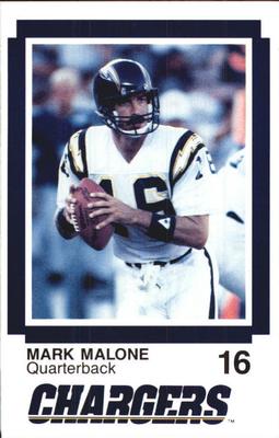 1988 San Diego Chargers Police #8 Mark Malone Front