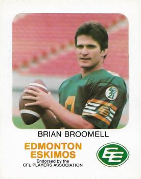 1981 Red Rooster Edmonton Eskimos #NNO Brian Broomell Front